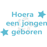 Raamsticker geboorte jongen